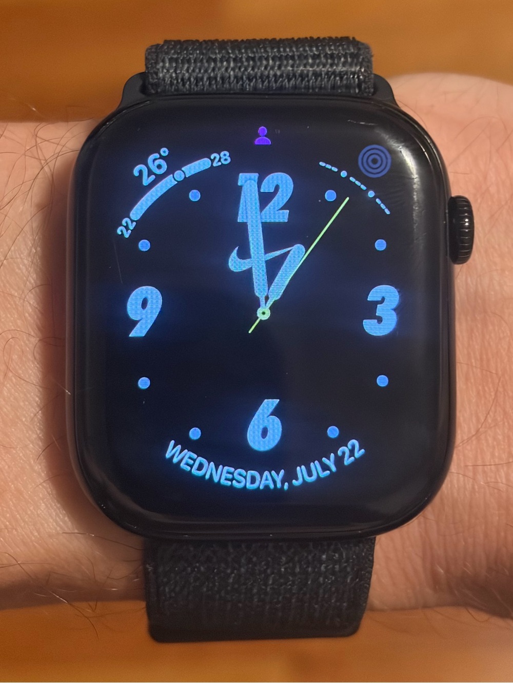 Apple Watch Series 10 (46mm) Black Case with Black Nylon Strap (WiFi)
